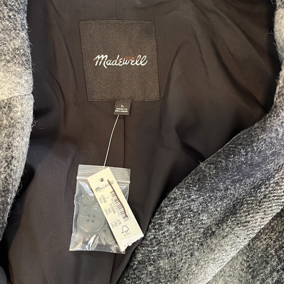 Madewell Oversized Dorset Blazer Boiled Wool NH857 Buffalo Check black - Picture 8 of 11